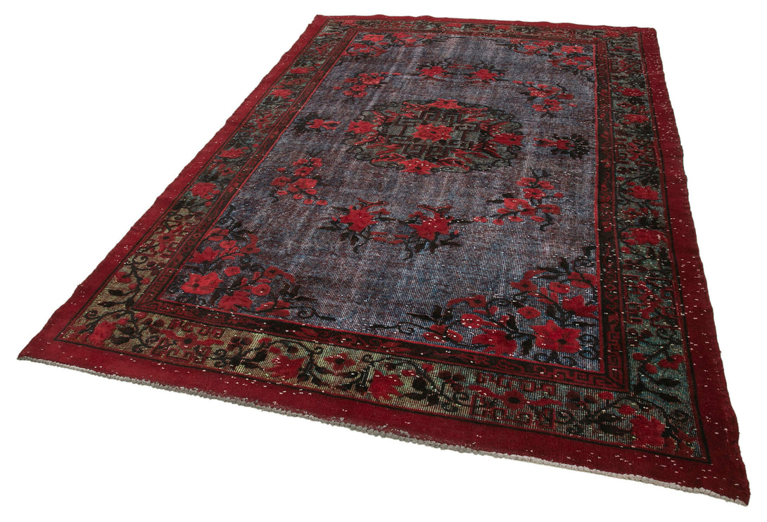 Handmade Overdyed Area Rug > Design# OL-AC-22104 > Size: 6'-5" x 9'-11", Carpet Culture Rugs, Handmade Rugs, NYC Rugs, New Rugs, Shop Rugs, Rug Store, Outlet Rugs, SoHo Rugs, Rugs in USA