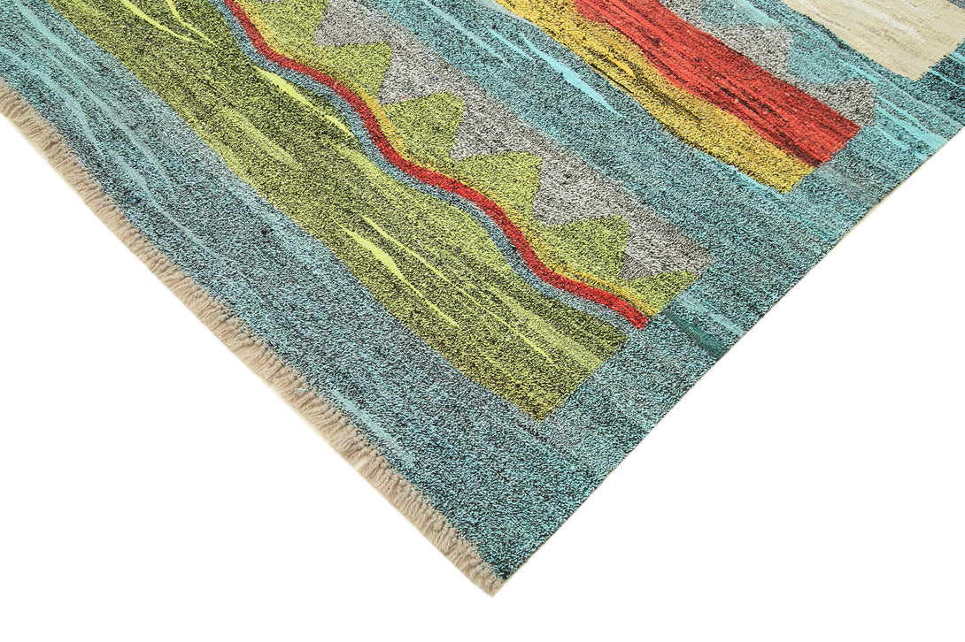 Handmade Flatweave Area Rug > Design# OL-AC-22763 > Size: 6'-7" x 9'-7", Carpet Culture Rugs, Handmade Rugs, NYC Rugs, New Rugs, Shop Rugs, Rug Store, Outlet Rugs, SoHo Rugs, Rugs in USA