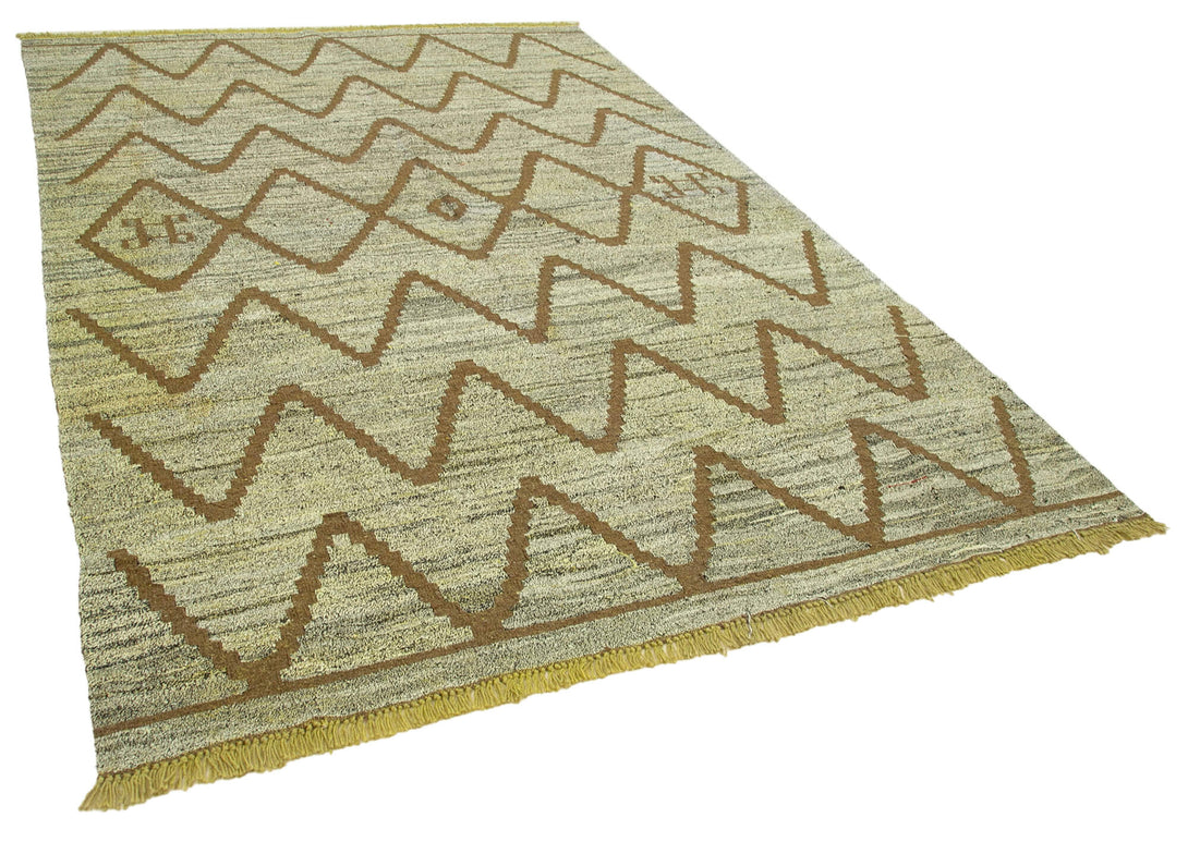 Handmade Flatweave Area Rug > Design# OL-AC-22766 > Size: 7'-2" x 10'-4", Carpet Culture Rugs, Handmade Rugs, NYC Rugs, New Rugs, Shop Rugs, Rug Store, Outlet Rugs, SoHo Rugs, Rugs in USA