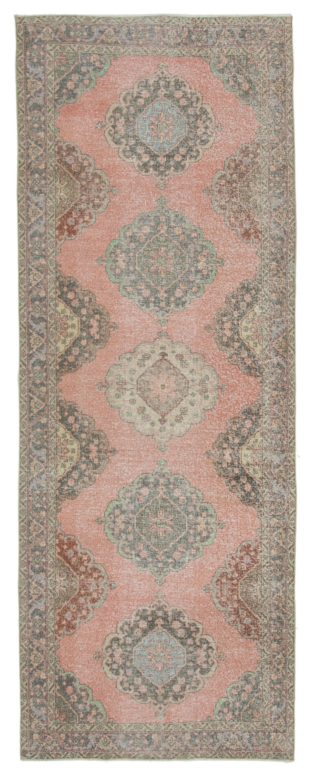 Handmade Vintage Runner > Design# OL-AC-24214 > Size: 4'-10" x 13'-2", Carpet Culture Rugs, Handmade Rugs, NYC Rugs, New Rugs, Shop Rugs, Rug Store, Outlet Rugs, SoHo Rugs, Rugs in USA