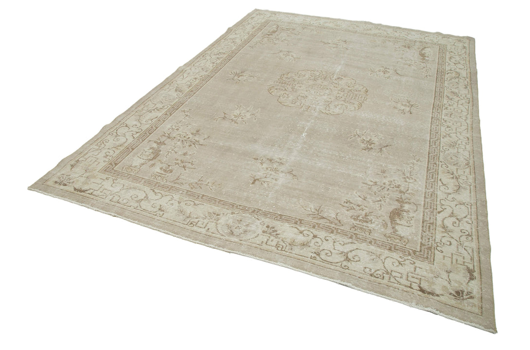 Handmade White Wash Area Rug > Design# OL-AC-25375 > Size: 7'-1" x 10'-5", Carpet Culture Rugs, Handmade Rugs, NYC Rugs, New Rugs, Shop Rugs, Rug Store, Outlet Rugs, SoHo Rugs, Rugs in USA