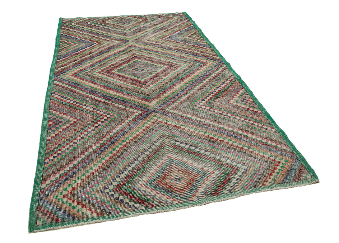 Handmade Geometric Area Rug > Design# OL-AC-29946 > Size: 5'-6" x 9'-8", Carpet Culture Rugs, Handmade Rugs, NYC Rugs, New Rugs, Shop Rugs, Rug Store, Outlet Rugs, SoHo Rugs, Rugs in USA