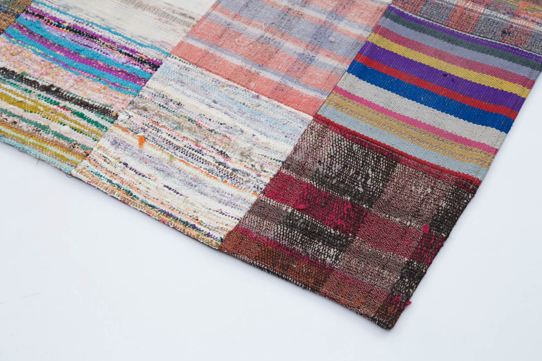 Handmade Kilim Patchwork Area Rug > Design# OL-AC-30459 > Size: 7'-10" x 9'-10", Carpet Culture Rugs, Handmade Rugs, NYC Rugs, New Rugs, Shop Rugs, Rug Store, Outlet Rugs, SoHo Rugs, Rugs in USA