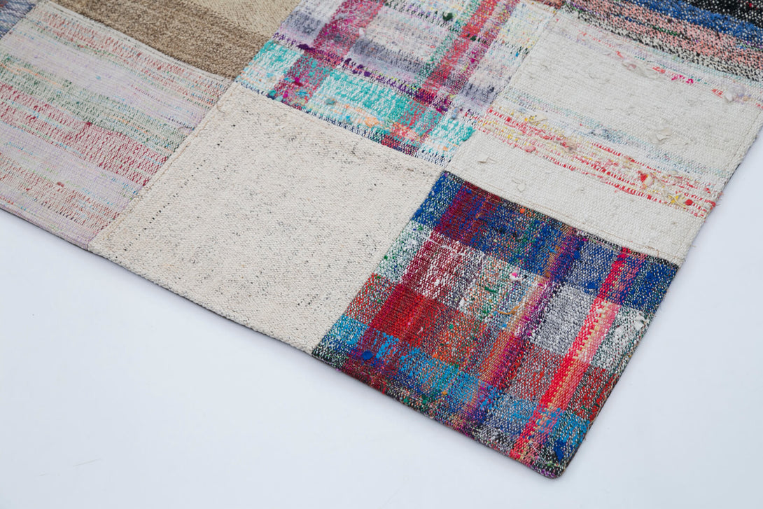 Handmade Kilim Patchwork Area Rug > Design# OL-AC-30463 > Size: 7'-11" x 9'-10", Carpet Culture Rugs, Handmade Rugs, NYC Rugs, New Rugs, Shop Rugs, Rug Store, Outlet Rugs, SoHo Rugs, Rugs in USA