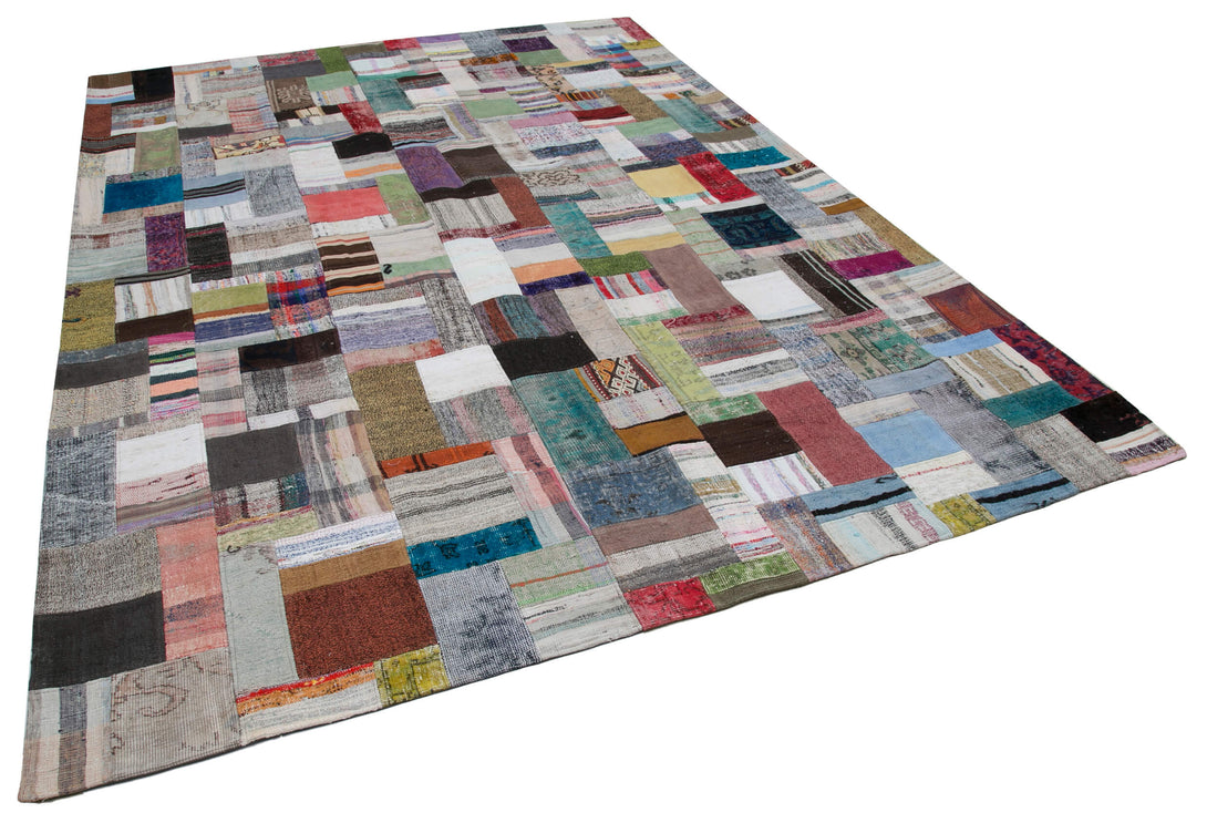 Handmade Kilim Patchwork Area Rug > Design# OL-AC-30546 > Size: 8'-5" x 11'-6", Carpet Culture Rugs, Handmade Rugs, NYC Rugs, New Rugs, Shop Rugs, Rug Store, Outlet Rugs, SoHo Rugs, Rugs in USA