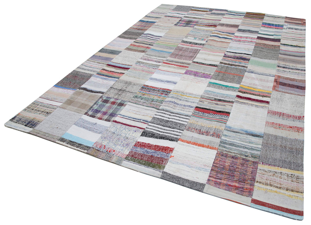 Handmade Kilim Patchwork Area Rug > Design# OL-AC-30551 > Size: 8'-2" x 11'-6", Carpet Culture Rugs, Handmade Rugs, NYC Rugs, New Rugs, Shop Rugs, Rug Store, Outlet Rugs, SoHo Rugs, Rugs in USA