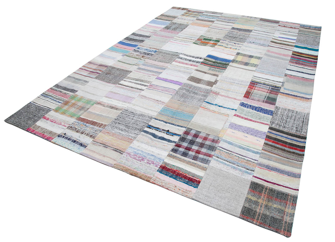 Handmade Kilim Patchwork Area Rug > Design# OL-AC-30555 > Size: 8'-2" x 11'-6", Carpet Culture Rugs, Handmade Rugs, NYC Rugs, New Rugs, Shop Rugs, Rug Store, Outlet Rugs, SoHo Rugs, Rugs in USA