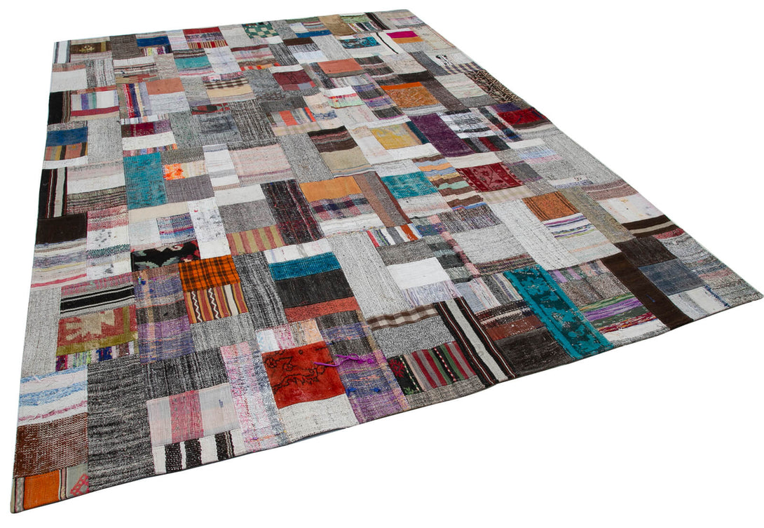 Handmade Kilim Patchwork Area Rug > Design# OL-AC-30560 > Size: 8'-6" x 11'-6", Carpet Culture Rugs, Handmade Rugs, NYC Rugs, New Rugs, Shop Rugs, Rug Store, Outlet Rugs, SoHo Rugs, Rugs in USA