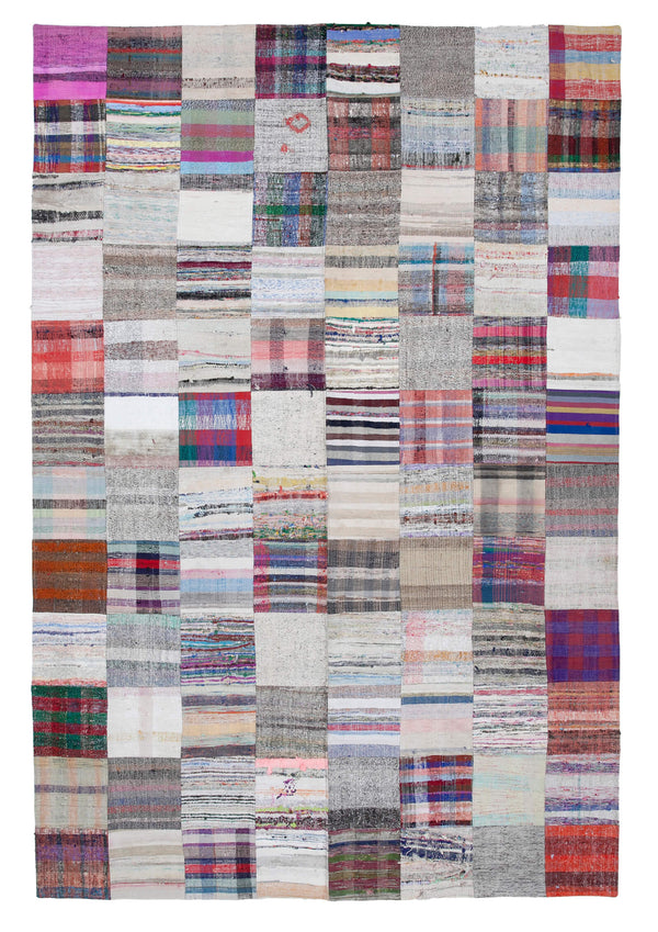 Handmade Kilim Patchwork Area Rug > Design# OL-AC-30566 > Size: 7'-10" x 11'-9", Carpet Culture Rugs, Handmade Rugs, NYC Rugs, New Rugs, Shop Rugs, Rug Store, Outlet Rugs, SoHo Rugs, Rugs in USA