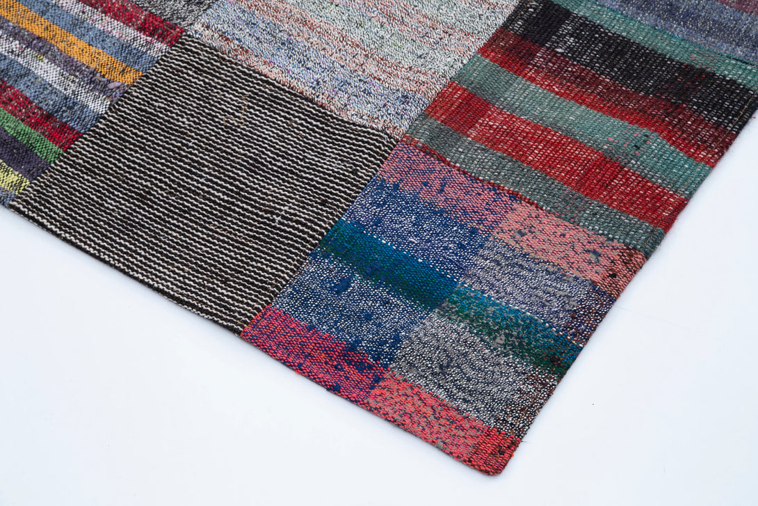 Handmade Kilim Patchwork Area Rug > Design# OL-AC-30568 > Size: 7'-10" x 11'-9", Carpet Culture Rugs, Handmade Rugs, NYC Rugs, New Rugs, Shop Rugs, Rug Store, Outlet Rugs, SoHo Rugs, Rugs in USA