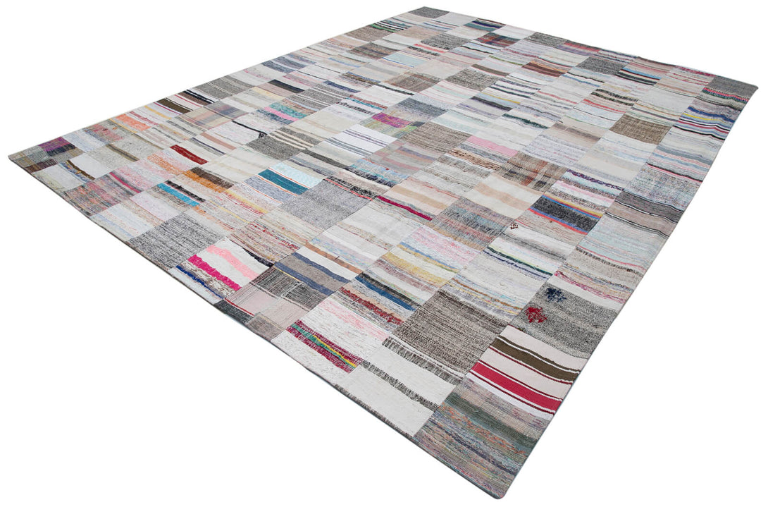 Handmade Kilim Patchwork Area Rug > Design# OL-AC-30584 > Size: 9'-11" x 13'-2", Carpet Culture Rugs, Handmade Rugs, NYC Rugs, New Rugs, Shop Rugs, Rug Store, Outlet Rugs, SoHo Rugs, Rugs in USA