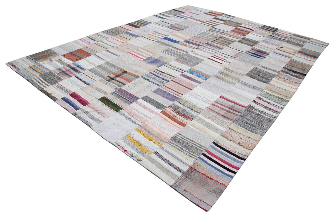 Handmade Kilim Patchwork Area Rug > Design# OL-AC-30587 > Size: 10'-0" x 13'-1", Carpet Culture Rugs, Handmade Rugs, NYC Rugs, New Rugs, Shop Rugs, Rug Store, Outlet Rugs, SoHo Rugs, Rugs in USA