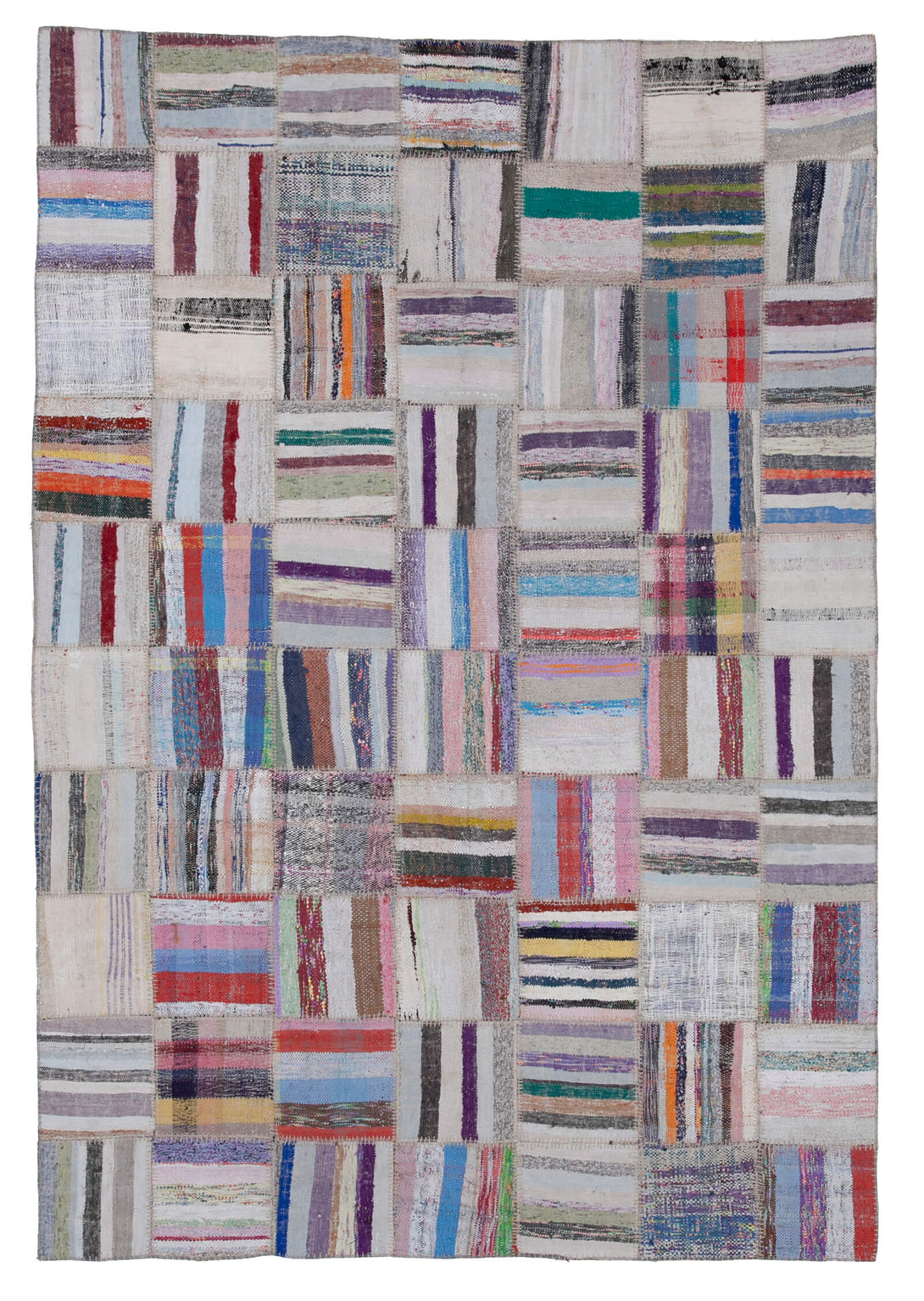 Handmade Kilim Patchwork Area Rug > Design# OL-AC-30599 > Size: 6'-9" x 9'-9", Carpet Culture Rugs, Handmade Rugs, NYC Rugs, New Rugs, Shop Rugs, Rug Store, Outlet Rugs, SoHo Rugs, Rugs in USA