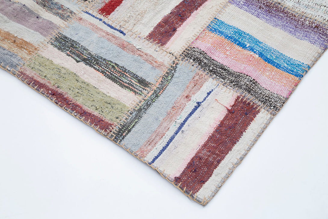 Handmade Kilim Patchwork Area Rug > Design# OL-AC-30599 > Size: 6'-9" x 9'-9", Carpet Culture Rugs, Handmade Rugs, NYC Rugs, New Rugs, Shop Rugs, Rug Store, Outlet Rugs, SoHo Rugs, Rugs in USA