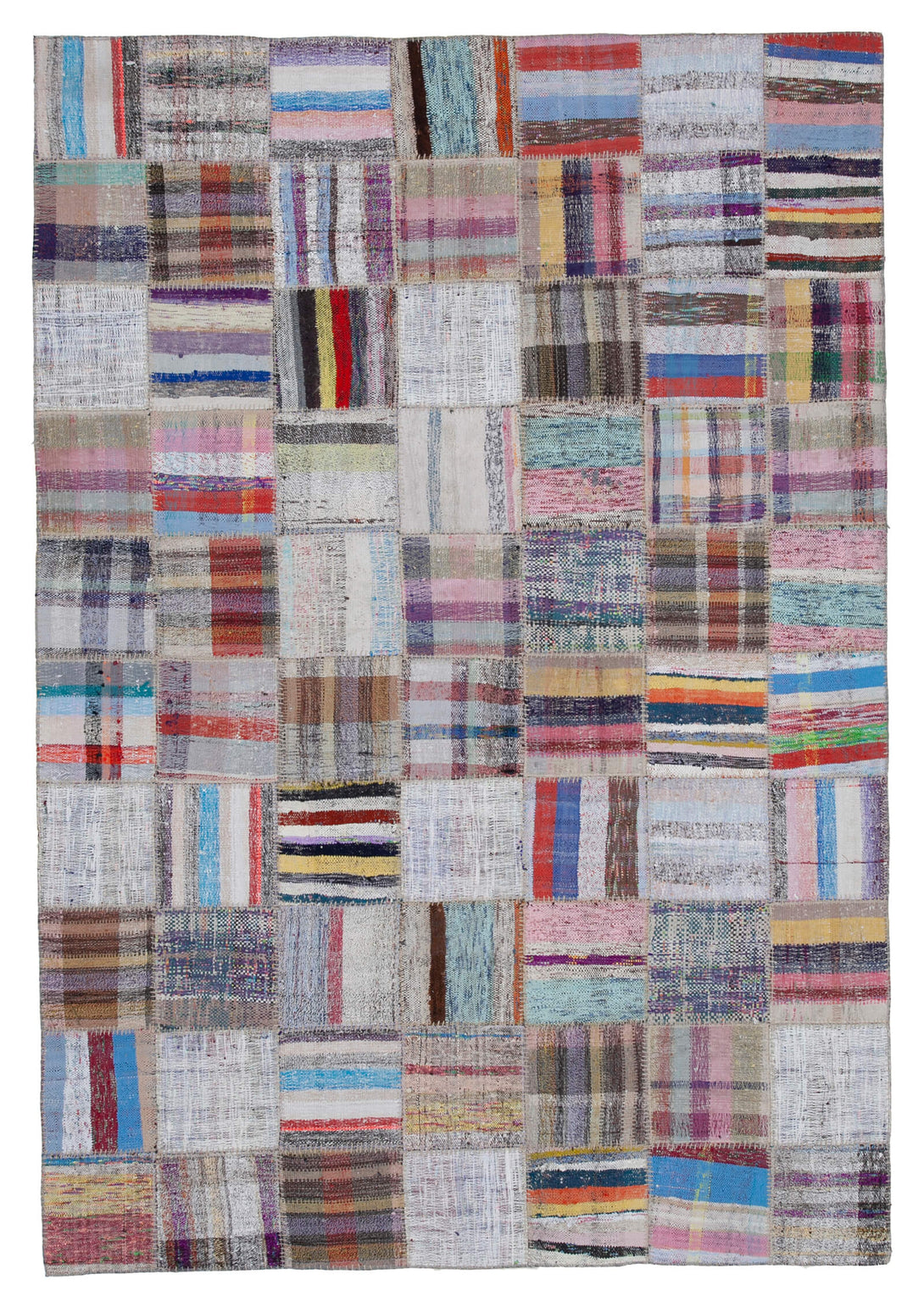 Handmade Kilim Patchwork Area Rug > Design# OL-AC-30600 > Size: 6'-9" x 9'-9", Carpet Culture Rugs, Handmade Rugs, NYC Rugs, New Rugs, Shop Rugs, Rug Store, Outlet Rugs, SoHo Rugs, Rugs in USA