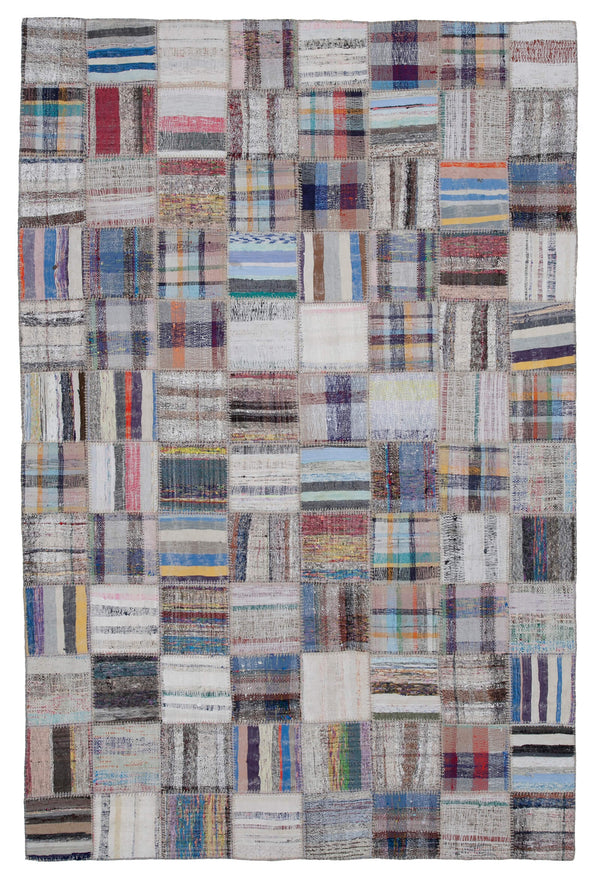 Handmade Kilim Patchwork Area Rug > Design# OL-AC-30604 > Size: 6'-5" x 9'-9", Carpet Culture Rugs, Handmade Rugs, NYC Rugs, New Rugs, Shop Rugs, Rug Store, Outlet Rugs, SoHo Rugs, Rugs in USA