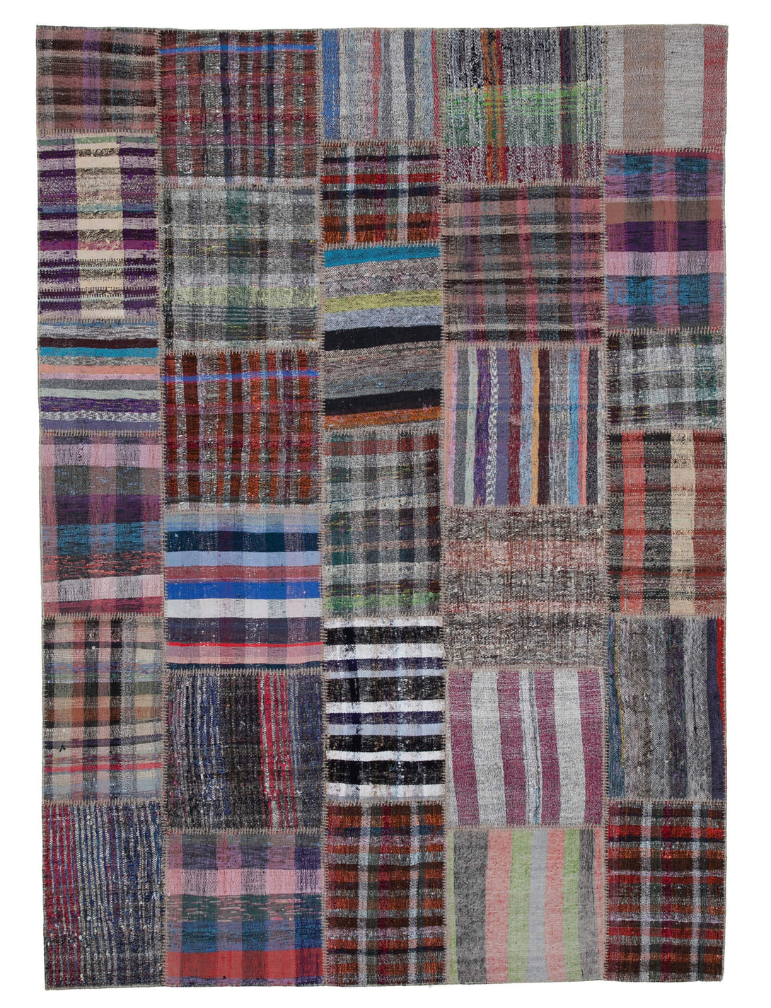 Handmade Kilim Patchwork Area Rug > Design# OL-AC-30606 > Size: 7'-5" x 10'-2", Carpet Culture Rugs, Handmade Rugs, NYC Rugs, New Rugs, Shop Rugs, Rug Store, Outlet Rugs, SoHo Rugs, Rugs in USA