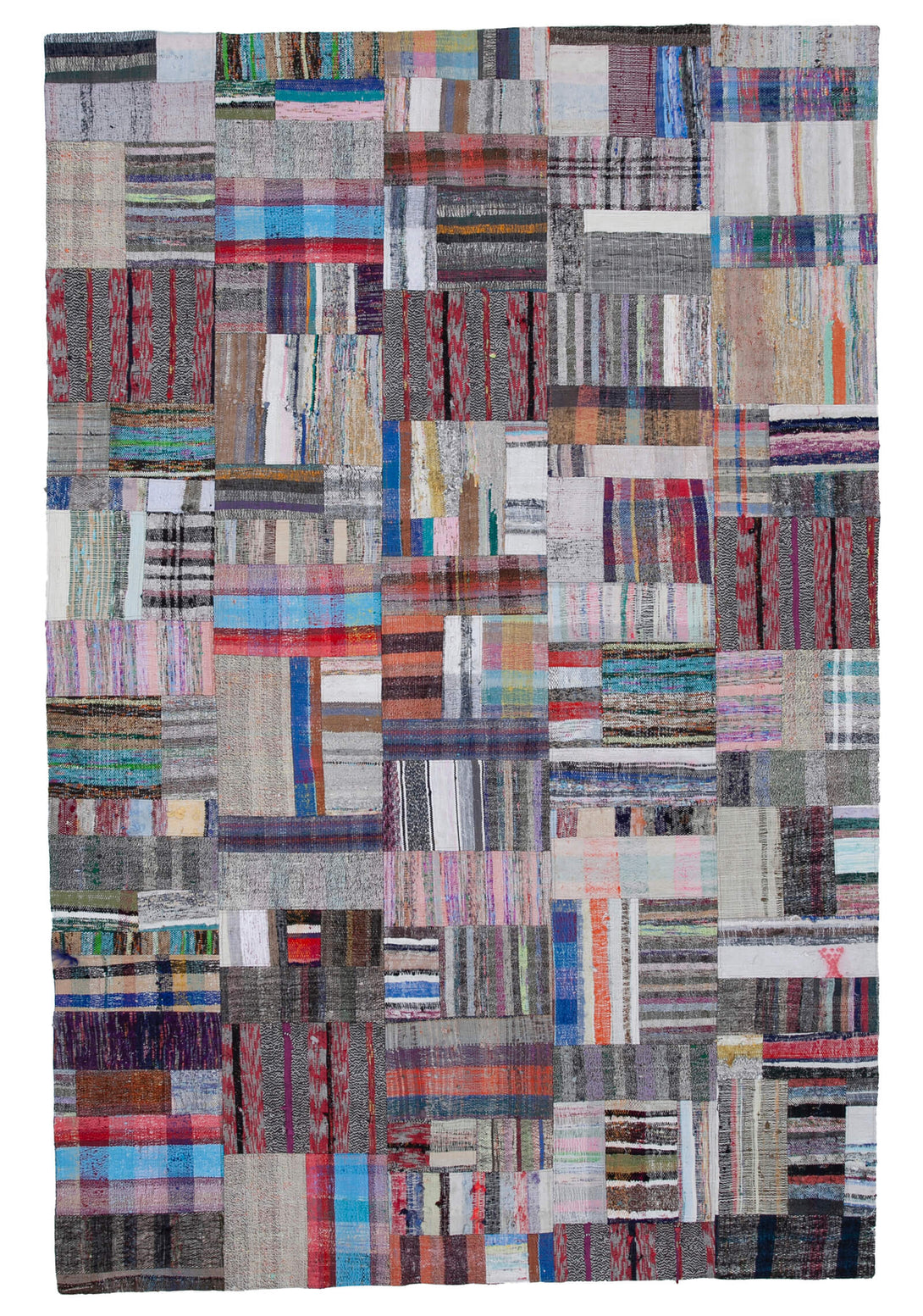 Handmade Kilim Patchwork Area Rug > Design# OL-AC-30612 > Size: 7'-3" x 11'-1", Carpet Culture Rugs, Handmade Rugs, NYC Rugs, New Rugs, Shop Rugs, Rug Store, Outlet Rugs, SoHo Rugs, Rugs in USA