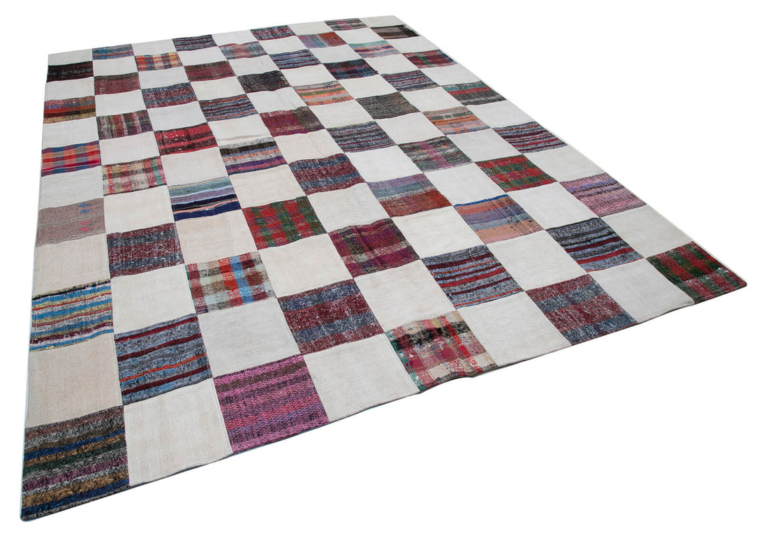 Handmade Kilim Patchwork Area Rug > Design# OL-AC-30619 > Size: 8'-8" x 11'-8", Carpet Culture Rugs, Handmade Rugs, NYC Rugs, New Rugs, Shop Rugs, Rug Store, Outlet Rugs, SoHo Rugs, Rugs in USA