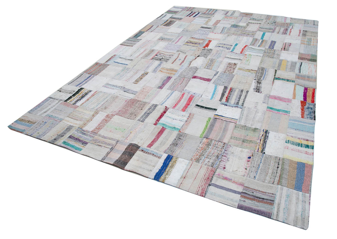 Handmade Kilim Patchwork Area Rug > Design# OL-AC-30620 > Size: 8'-2" x 12'-0", Carpet Culture Rugs, Handmade Rugs, NYC Rugs, New Rugs, Shop Rugs, Rug Store, Outlet Rugs, SoHo Rugs, Rugs in USA