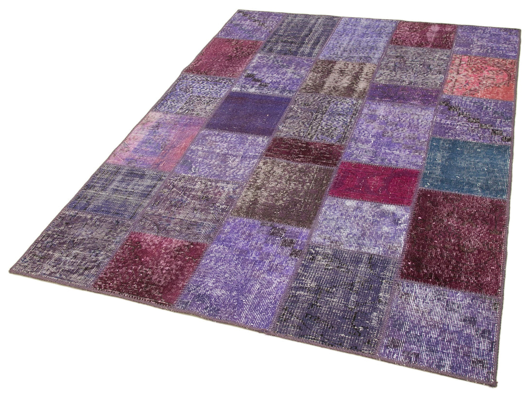 Handmade Patchwork Area Rug > Design# OL-AC-31693 > Size: 4'-8" x 6'-7", Carpet Culture Rugs, Handmade Rugs, NYC Rugs, New Rugs, Shop Rugs, Rug Store, Outlet Rugs, SoHo Rugs, Rugs in USA