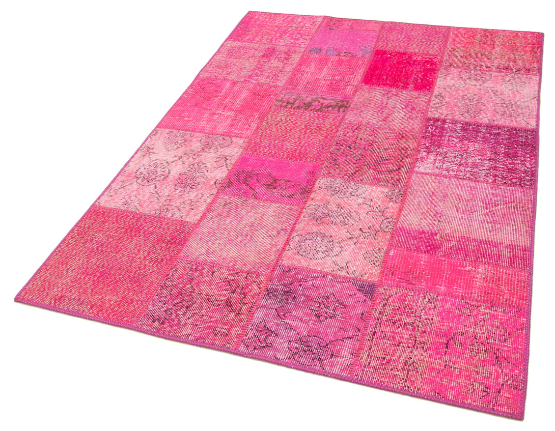 Handmade Patchwork Area Rug > Design# OL-AC-31697 > Size: 4'-5" x 6'-7", Carpet Culture Rugs, Handmade Rugs, NYC Rugs, New Rugs, Shop Rugs, Rug Store, Outlet Rugs, SoHo Rugs, Rugs in USA