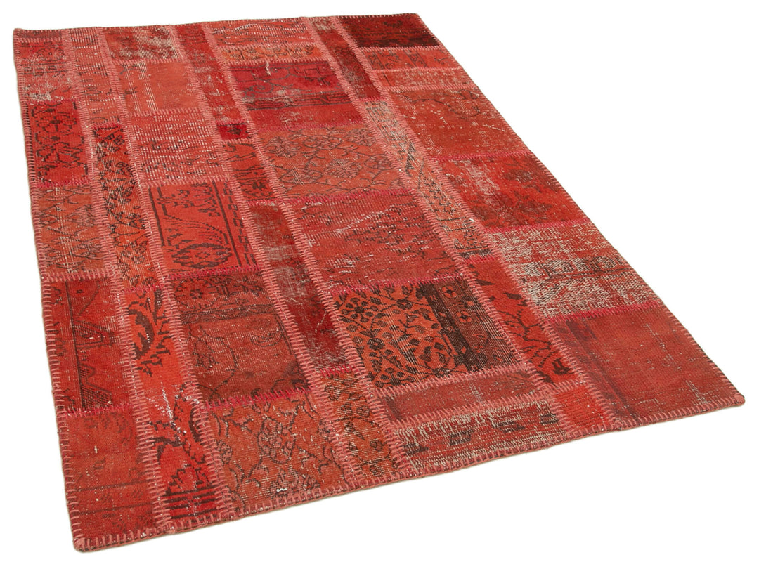 Handmade Patchwork Area Rug > Design# OL-AC-31712 > Size: 4'-5" x 6'-3", Carpet Culture Rugs, Handmade Rugs, NYC Rugs, New Rugs, Shop Rugs, Rug Store, Outlet Rugs, SoHo Rugs, Rugs in USA