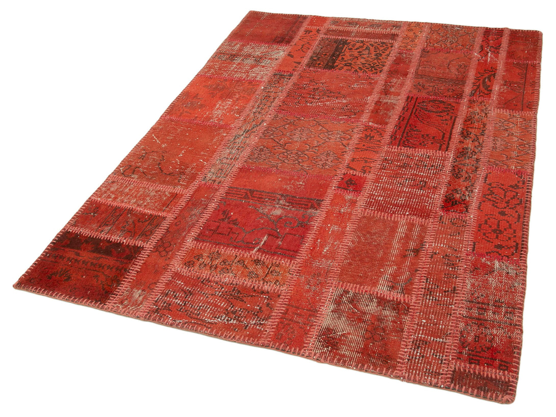 Handmade Patchwork Area Rug > Design# OL-AC-31712 > Size: 4'-5" x 6'-3", Carpet Culture Rugs, Handmade Rugs, NYC Rugs, New Rugs, Shop Rugs, Rug Store, Outlet Rugs, SoHo Rugs, Rugs in USA