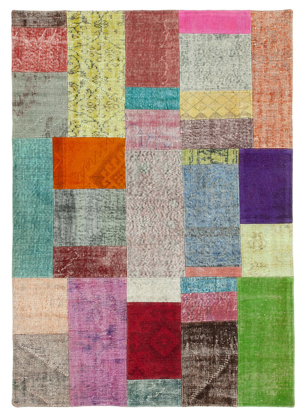 Handmade Patchwork Area Rug > Design# OL-AC-31714 > Size: 4'-8" x 6'-7", Carpet Culture Rugs, Handmade Rugs, NYC Rugs, New Rugs, Shop Rugs, Rug Store, Outlet Rugs, SoHo Rugs, Rugs in USA