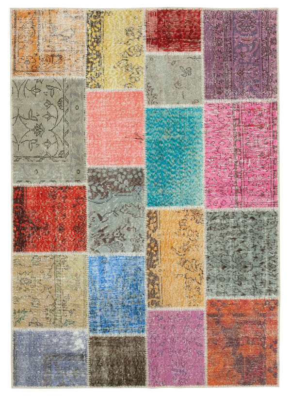 Handmade Patchwork Area Rug > Design# OL-AC-31718 > Size: 4'-8" x 6'-6", Carpet Culture Rugs, Handmade Rugs, NYC Rugs, New Rugs, Shop Rugs, Rug Store, Outlet Rugs, SoHo Rugs, Rugs in USA