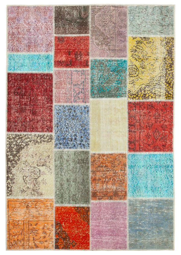 Handmade Patchwork Area Rug > Design# OL-AC-31719 > Size: 4'-8" x 6'-9", Carpet Culture Rugs, Handmade Rugs, NYC Rugs, New Rugs, Shop Rugs, Rug Store, Outlet Rugs, SoHo Rugs, Rugs in USA
