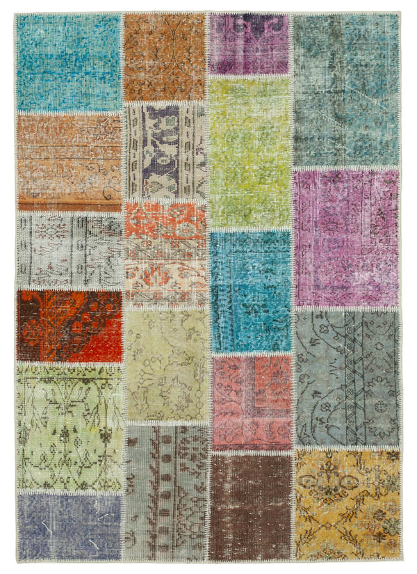 Handmade Patchwork Area Rug > Design# OL-AC-31720 > Size: 4'-9" x 6'-8", Carpet Culture Rugs, Handmade Rugs, NYC Rugs, New Rugs, Shop Rugs, Rug Store, Outlet Rugs, SoHo Rugs, Rugs in USA