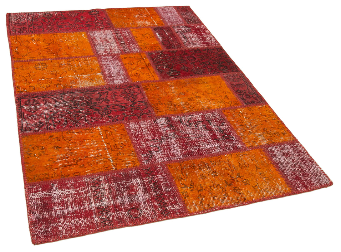 Handmade Patchwork Area Rug > Design# OL-AC-31727 > Size: 4'-3" x 5'-11", Carpet Culture Rugs, Handmade Rugs, NYC Rugs, New Rugs, Shop Rugs, Rug Store, Outlet Rugs, SoHo Rugs, Rugs in USA