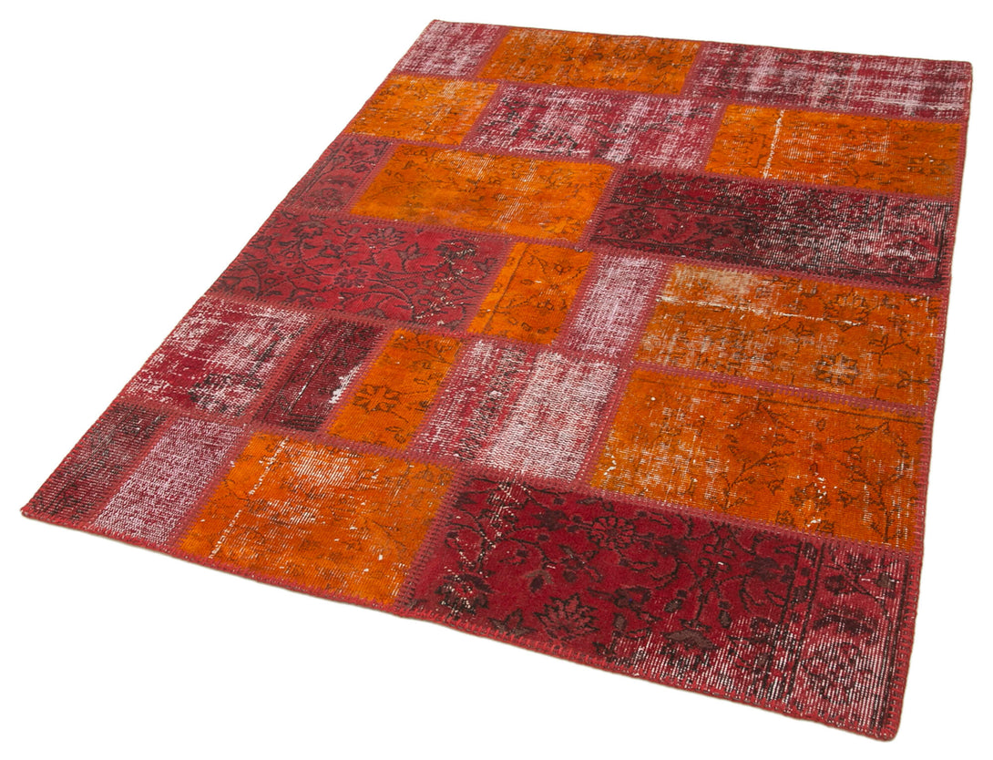 Handmade Patchwork Area Rug > Design# OL-AC-31727 > Size: 4'-3" x 5'-11", Carpet Culture Rugs, Handmade Rugs, NYC Rugs, New Rugs, Shop Rugs, Rug Store, Outlet Rugs, SoHo Rugs, Rugs in USA