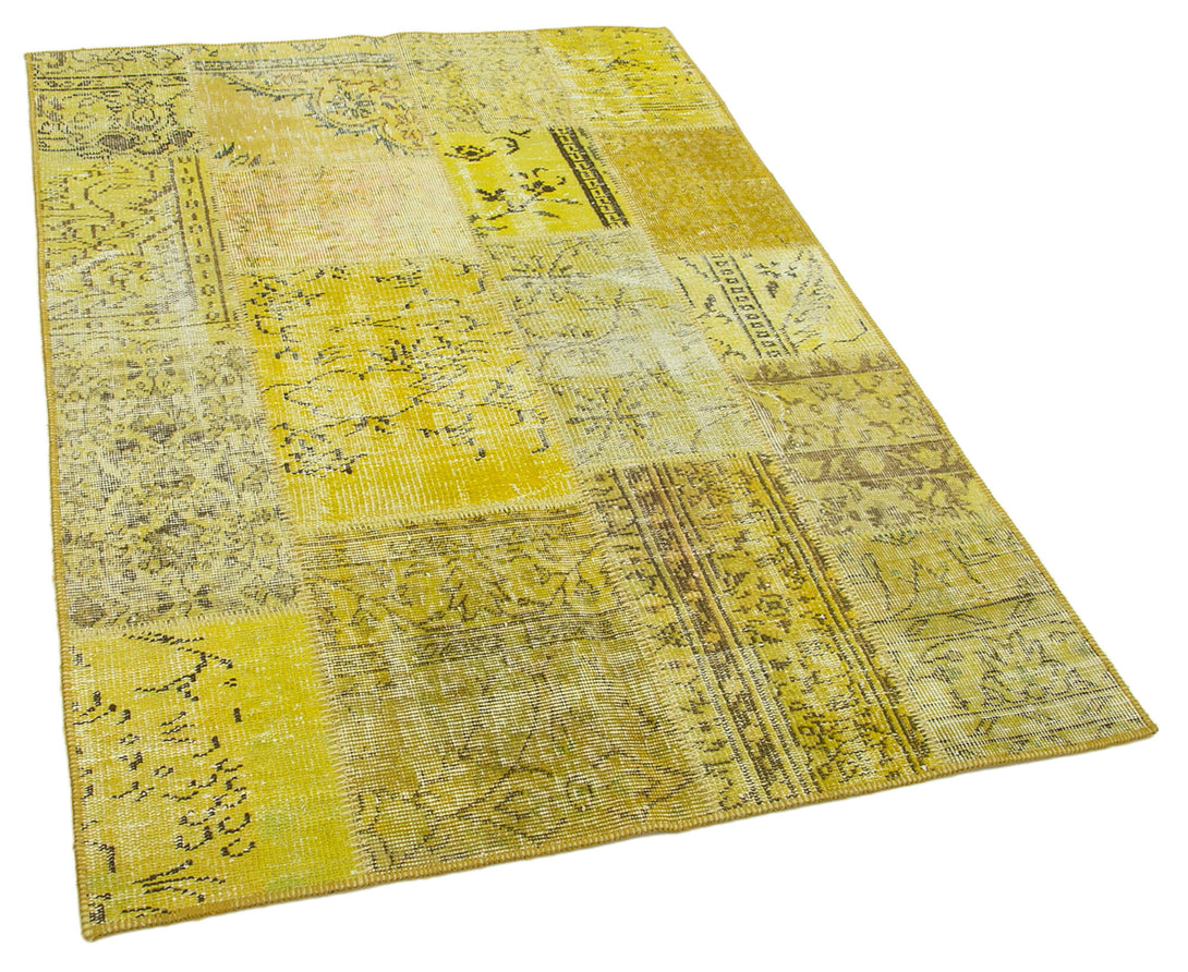 Handmade Patchwork Area Rug > Design# OL-AC-31732 > Size: 4'-0" x 5'-9", Carpet Culture Rugs, Handmade Rugs, NYC Rugs, New Rugs, Shop Rugs, Rug Store, Outlet Rugs, SoHo Rugs, Rugs in USA