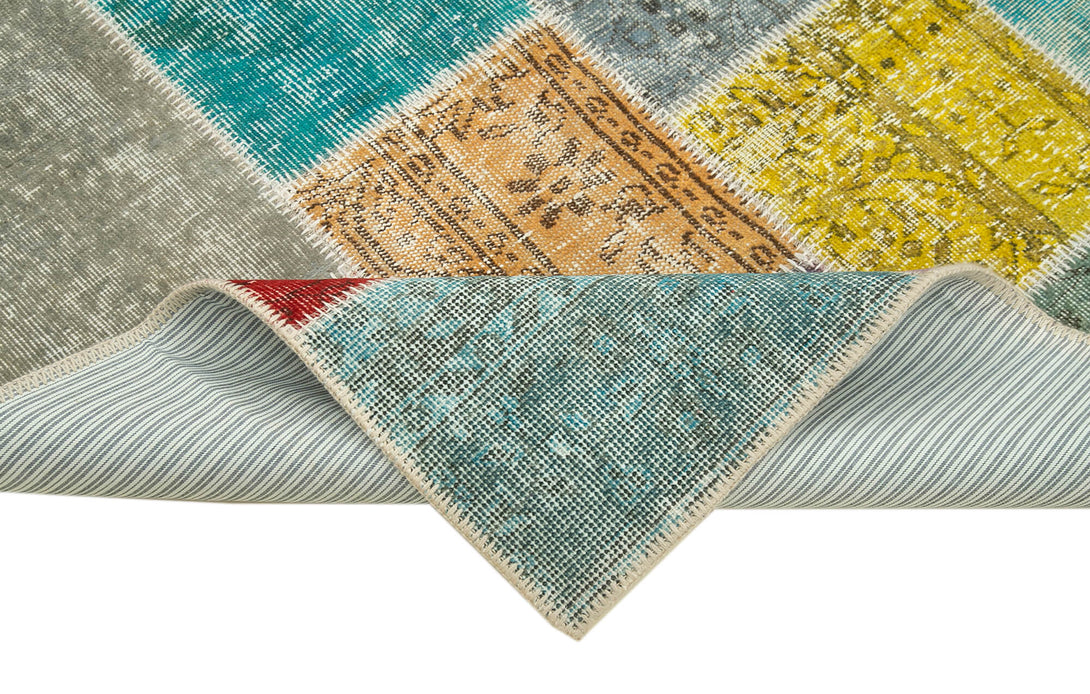 Handmade Patchwork Area Rug > Design# OL-AC-31749 > Size: 4'-9" x 6'-10", Carpet Culture Rugs, Handmade Rugs, NYC Rugs, New Rugs, Shop Rugs, Rug Store, Outlet Rugs, SoHo Rugs, Rugs in USA