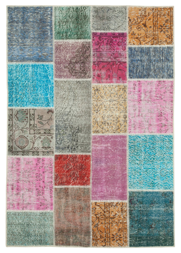 Handmade Patchwork Area Rug > Design# OL-AC-31755 > Size: 4'-8" x 6'-8", Carpet Culture Rugs, Handmade Rugs, NYC Rugs, New Rugs, Shop Rugs, Rug Store, Outlet Rugs, SoHo Rugs, Rugs in USA