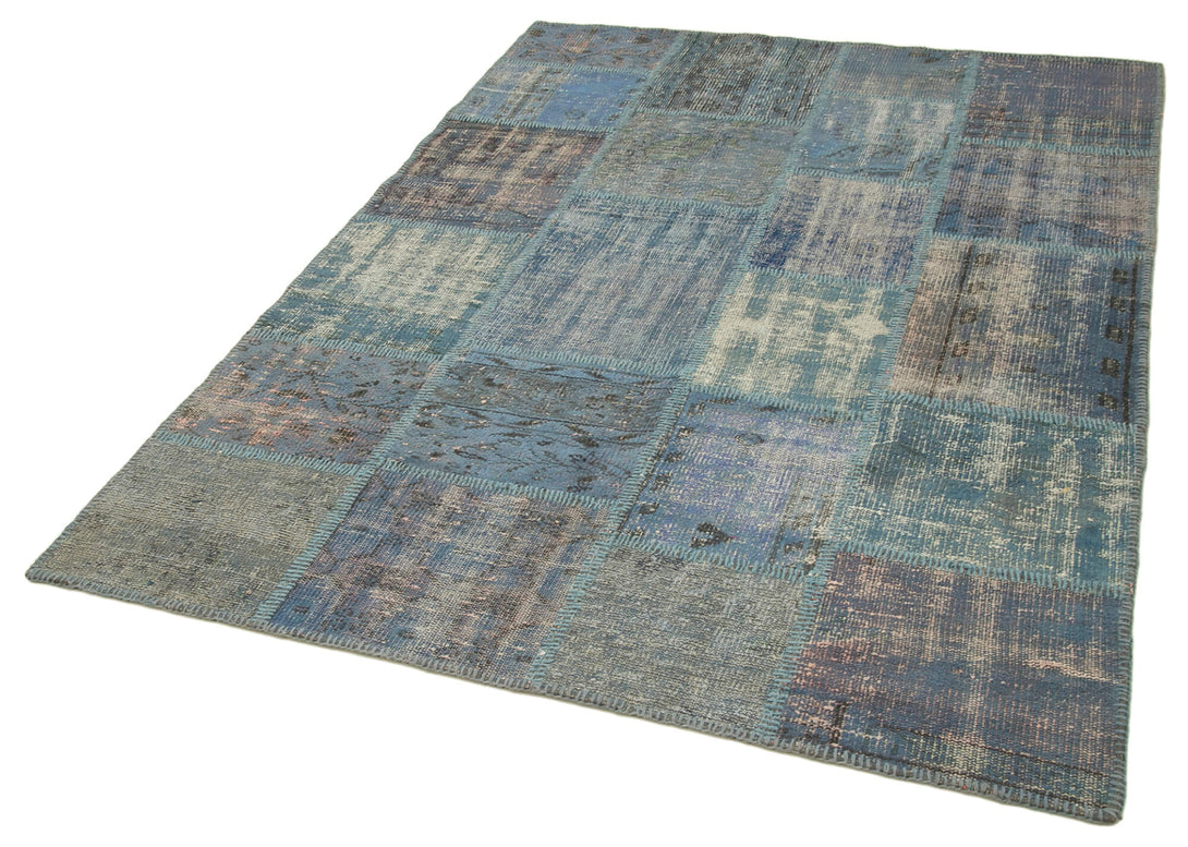 Handmade Patchwork Area Rug > Design# OL-AC-31757 > Size: 4'-11" x 6'-9", Carpet Culture Rugs, Handmade Rugs, NYC Rugs, New Rugs, Shop Rugs, Rug Store, Outlet Rugs, SoHo Rugs, Rugs in USA