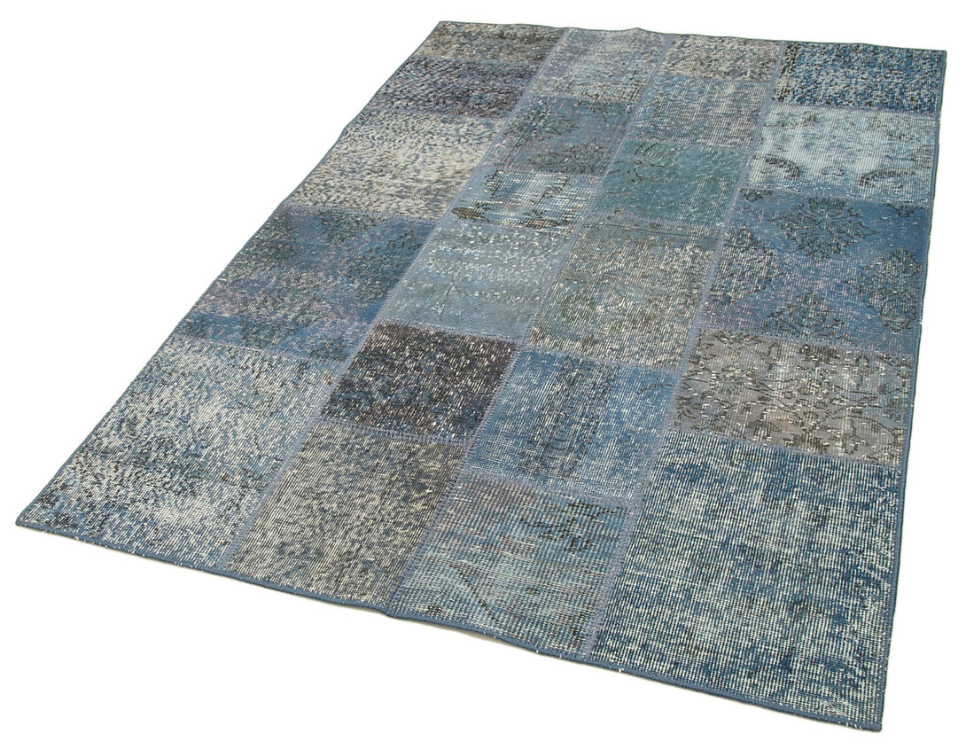 Handmade Patchwork Area Rug > Design# OL-AC-31764 > Size: 4'-5" x 6'-7", Carpet Culture Rugs, Handmade Rugs, NYC Rugs, New Rugs, Shop Rugs, Rug Store, Outlet Rugs, SoHo Rugs, Rugs in USA