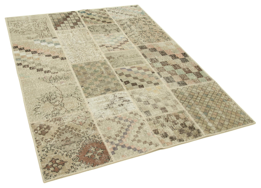Handmade Patchwork Area Rug > Design# OL-AC-31782 > Size: 4'-4" x 6'-0", Carpet Culture Rugs, Handmade Rugs, NYC Rugs, New Rugs, Shop Rugs, Rug Store, Outlet Rugs, SoHo Rugs, Rugs in USA