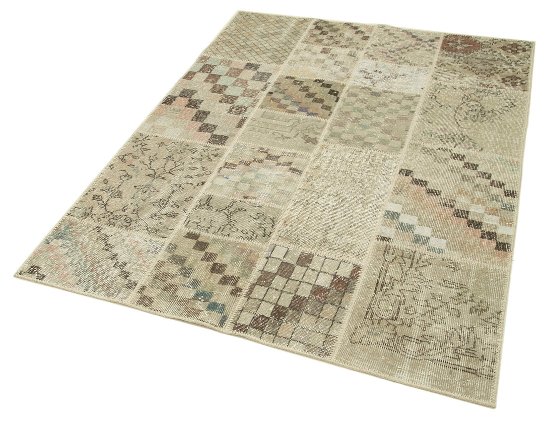 Handmade Patchwork Area Rug > Design# OL-AC-31782 > Size: 4'-4" x 6'-0", Carpet Culture Rugs, Handmade Rugs, NYC Rugs, New Rugs, Shop Rugs, Rug Store, Outlet Rugs, SoHo Rugs, Rugs in USA