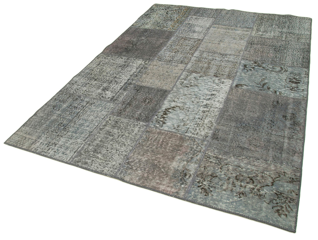 Handmade Patchwork Area Rug > Design# OL-AC-31839 > Size: 5'-7" x 8'-1", Carpet Culture Rugs, Handmade Rugs, NYC Rugs, New Rugs, Shop Rugs, Rug Store, Outlet Rugs, SoHo Rugs, Rugs in USA