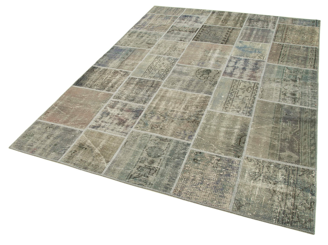 Handmade Patchwork Area Rug > Design# OL-AC-31855 > Size: 5'-8" x 7'-11", Carpet Culture Rugs, Handmade Rugs, NYC Rugs, New Rugs, Shop Rugs, Rug Store, Outlet Rugs, SoHo Rugs, Rugs in USA
