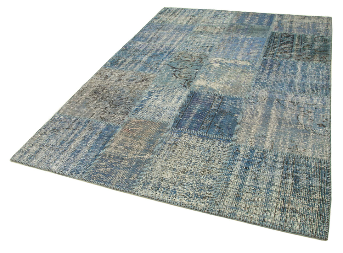 Handmade Patchwork Area Rug > Design# OL-AC-31867 > Size: 5'-9" x 8'-1", Carpet Culture Rugs, Handmade Rugs, NYC Rugs, New Rugs, Shop Rugs, Rug Store, Outlet Rugs, SoHo Rugs, Rugs in USA