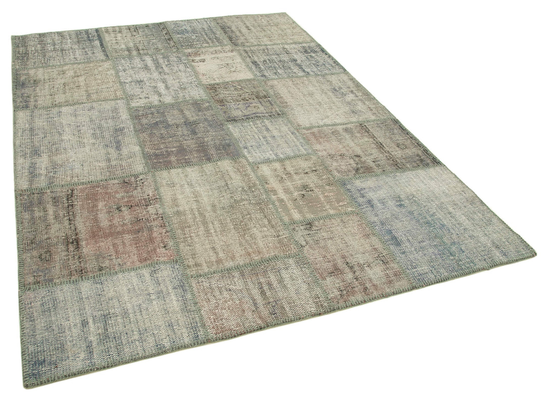 Handmade Patchwork Area Rug > Design# OL-AC-31869 > Size: 5'-9" x 8'-0", Carpet Culture Rugs, Handmade Rugs, NYC Rugs, New Rugs, Shop Rugs, Rug Store, Outlet Rugs, SoHo Rugs, Rugs in USA