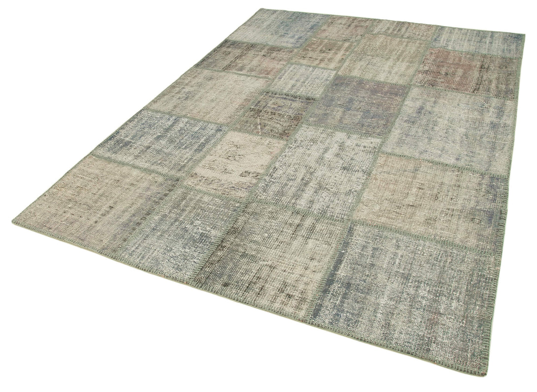 Handmade Patchwork Area Rug > Design# OL-AC-31869 > Size: 5'-9" x 8'-0", Carpet Culture Rugs, Handmade Rugs, NYC Rugs, New Rugs, Shop Rugs, Rug Store, Outlet Rugs, SoHo Rugs, Rugs in USA
