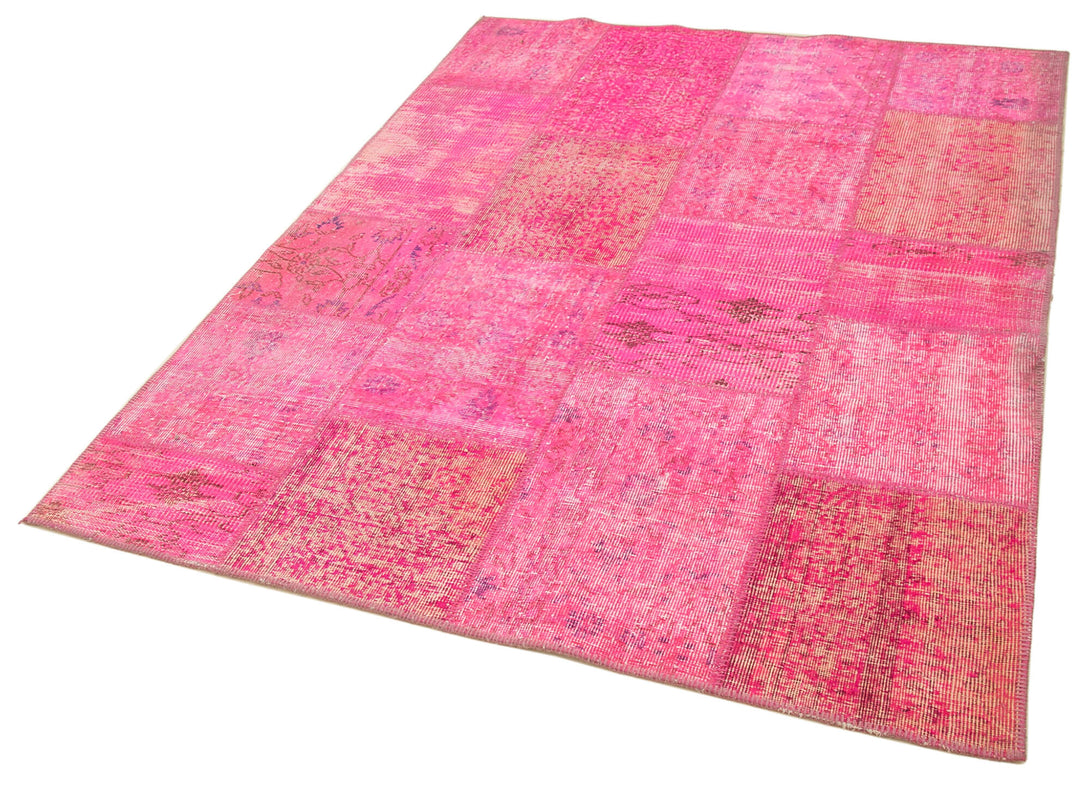 Handmade Patchwork Area Rug > Design# OL-AC-32070 > Size: 5'-1" x 6'-9", Carpet Culture Rugs, Handmade Rugs, NYC Rugs, New Rugs, Shop Rugs, Rug Store, Outlet Rugs, SoHo Rugs, Rugs in USA