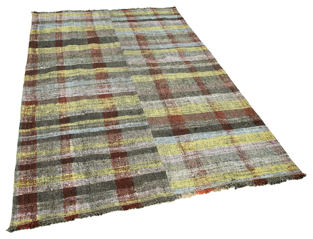 Handmade Kilim Patchwork Area Rug > Design# OL-AC-34445 > Size: 5'-1" x 7'-10", Carpet Culture Rugs, Handmade Rugs, NYC Rugs, New Rugs, Shop Rugs, Rug Store, Outlet Rugs, SoHo Rugs, Rugs in USA