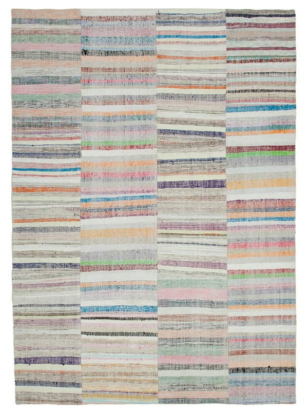 Handmade Kilim Patchwork Area Rug > Design# OL-AC-34455 > Size: 9'-1" x 12'-10", Carpet Culture Rugs, Handmade Rugs, NYC Rugs, New Rugs, Shop Rugs, Rug Store, Outlet Rugs, SoHo Rugs, Rugs in USA