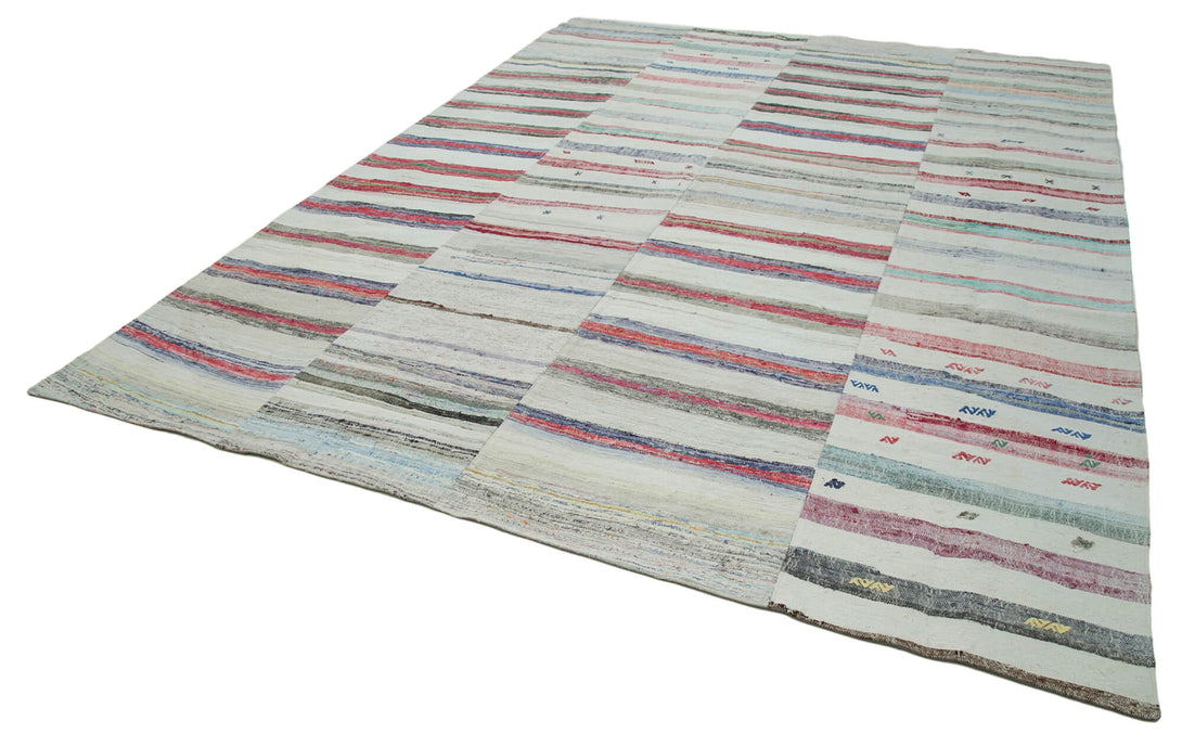 Handmade Kilim Patchwork Area Rug > Design# OL-AC-34459 > Size: 9'-7" x 13'-2", Carpet Culture Rugs, Handmade Rugs, NYC Rugs, New Rugs, Shop Rugs, Rug Store, Outlet Rugs, SoHo Rugs, Rugs in USA